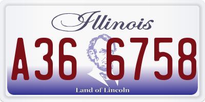 IL license plate A366758