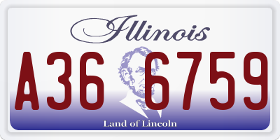 IL license plate A366759