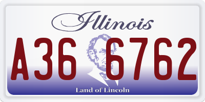 IL license plate A366762