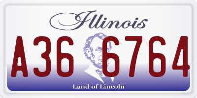 IL license plate A366764