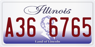 IL license plate A366765