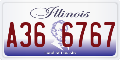 IL license plate A366767