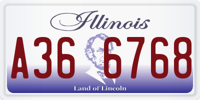 IL license plate A366768
