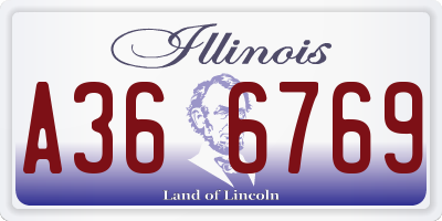 IL license plate A366769