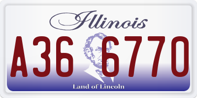 IL license plate A366770