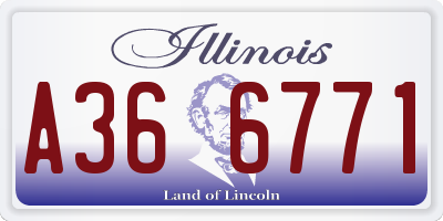 IL license plate A366771