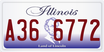 IL license plate A366772