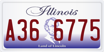 IL license plate A366775