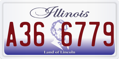 IL license plate A366779