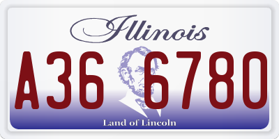 IL license plate A366780