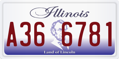 IL license plate A366781