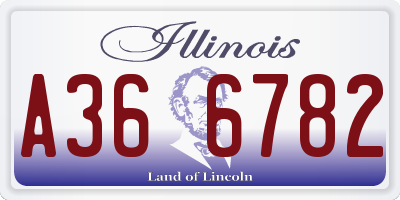IL license plate A366782