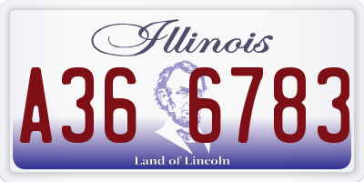 IL license plate A366783
