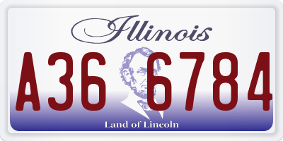 IL license plate A366784