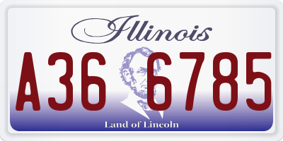 IL license plate A366785