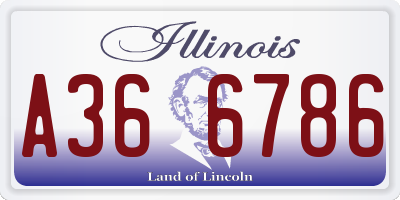 IL license plate A366786