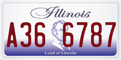 IL license plate A366787