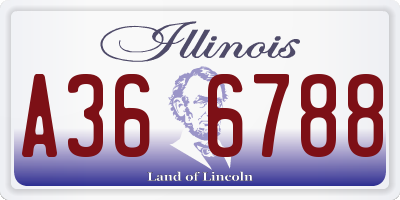 IL license plate A366788