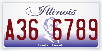 IL license plate A366789