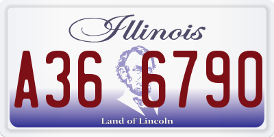 IL license plate A366790
