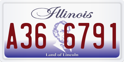 IL license plate A366791