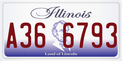 IL license plate A366793
