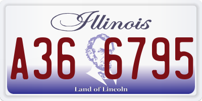 IL license plate A366795