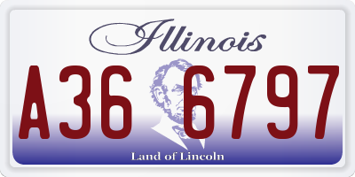 IL license plate A366797