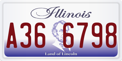 IL license plate A366798