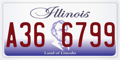IL license plate A366799