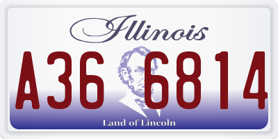 IL license plate A366814