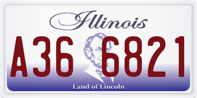 IL license plate A366821