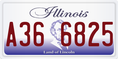 IL license plate A366825