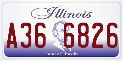 IL license plate A366826