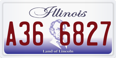IL license plate A366827