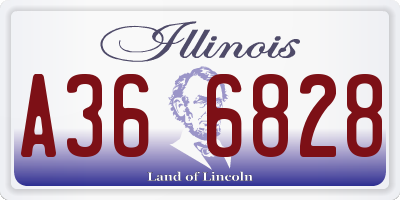 IL license plate A366828