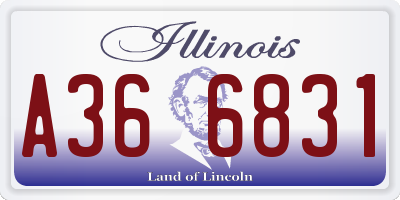 IL license plate A366831