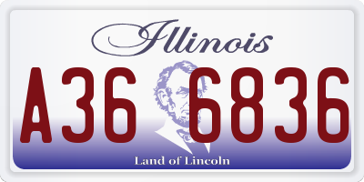 IL license plate A366836