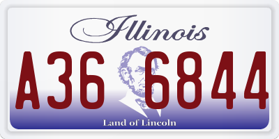 IL license plate A366844