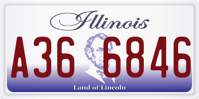 IL license plate A366846