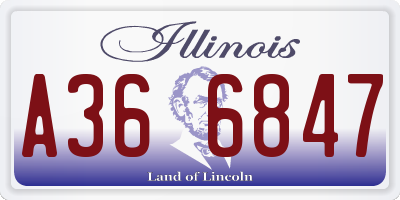 IL license plate A366847