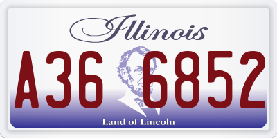 IL license plate A366852