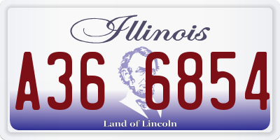 IL license plate A366854