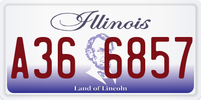 IL license plate A366857