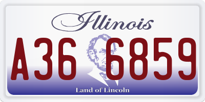 IL license plate A366859