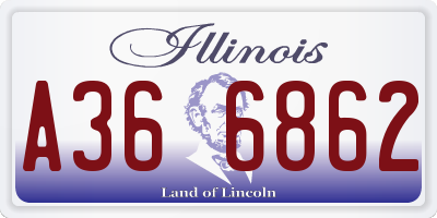 IL license plate A366862