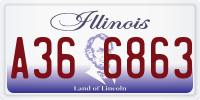 IL license plate A366863