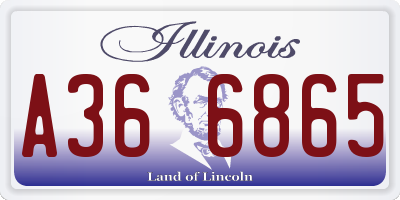 IL license plate A366865