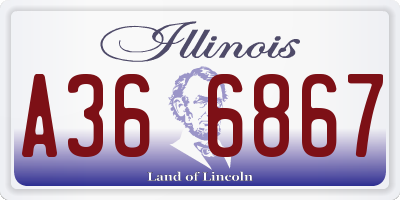 IL license plate A366867
