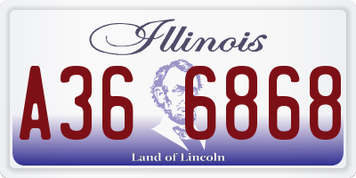 IL license plate A366868